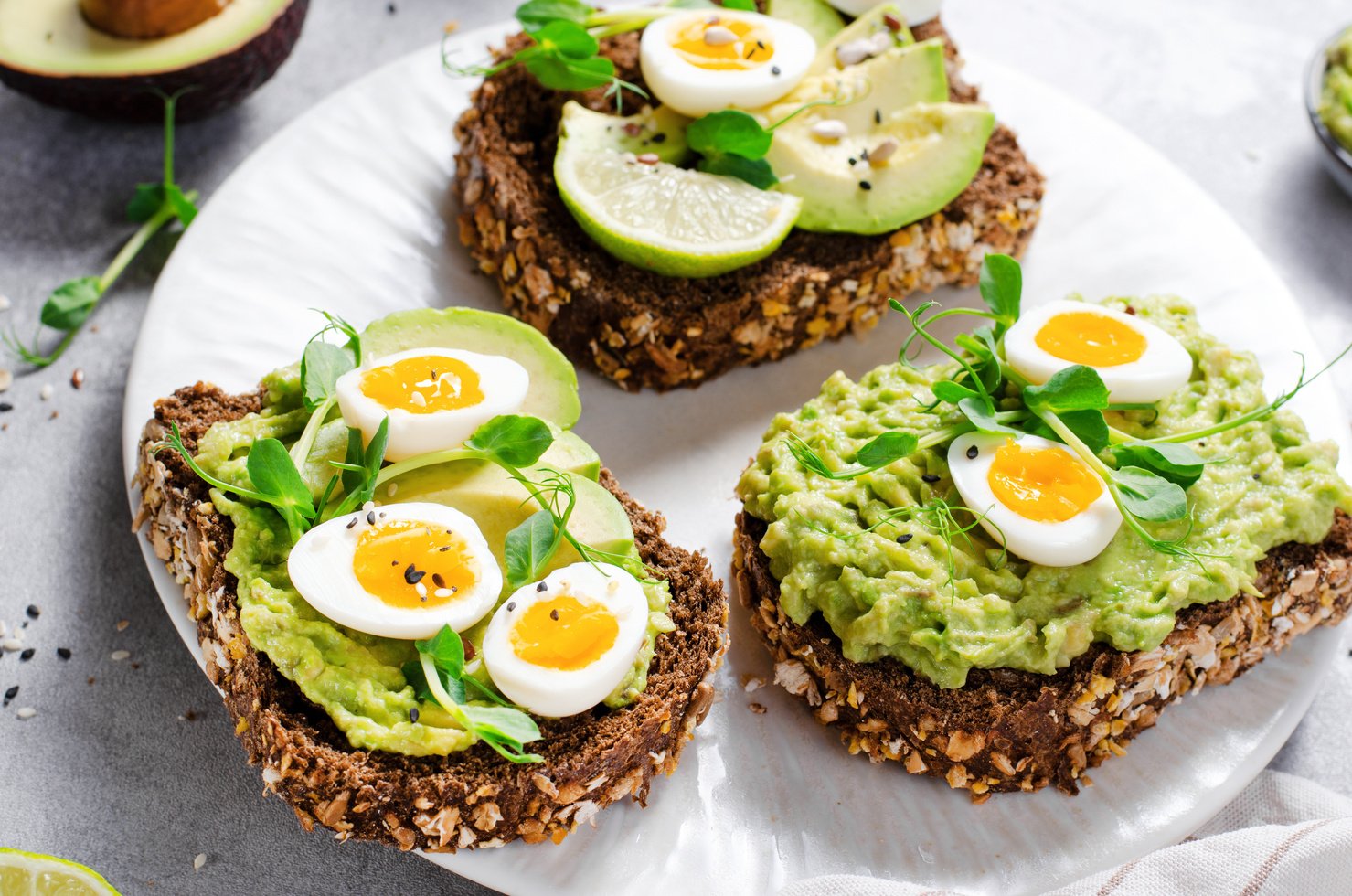 Avocado and Quail Egg Toasts, Healthy Snack or Breakfast